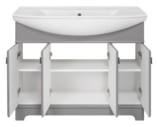 Напольная тумба под раковину Misty Лувр 105см серый